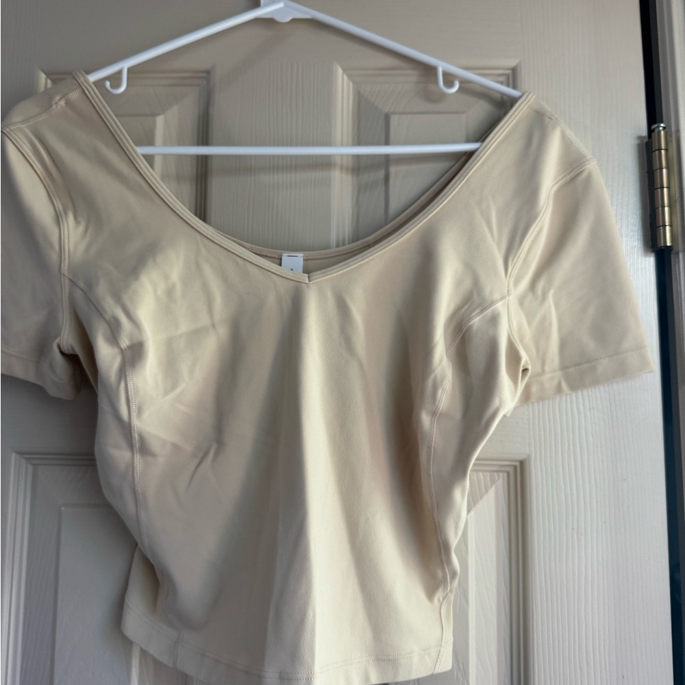 Lululemon Athletica Cream Crop Top